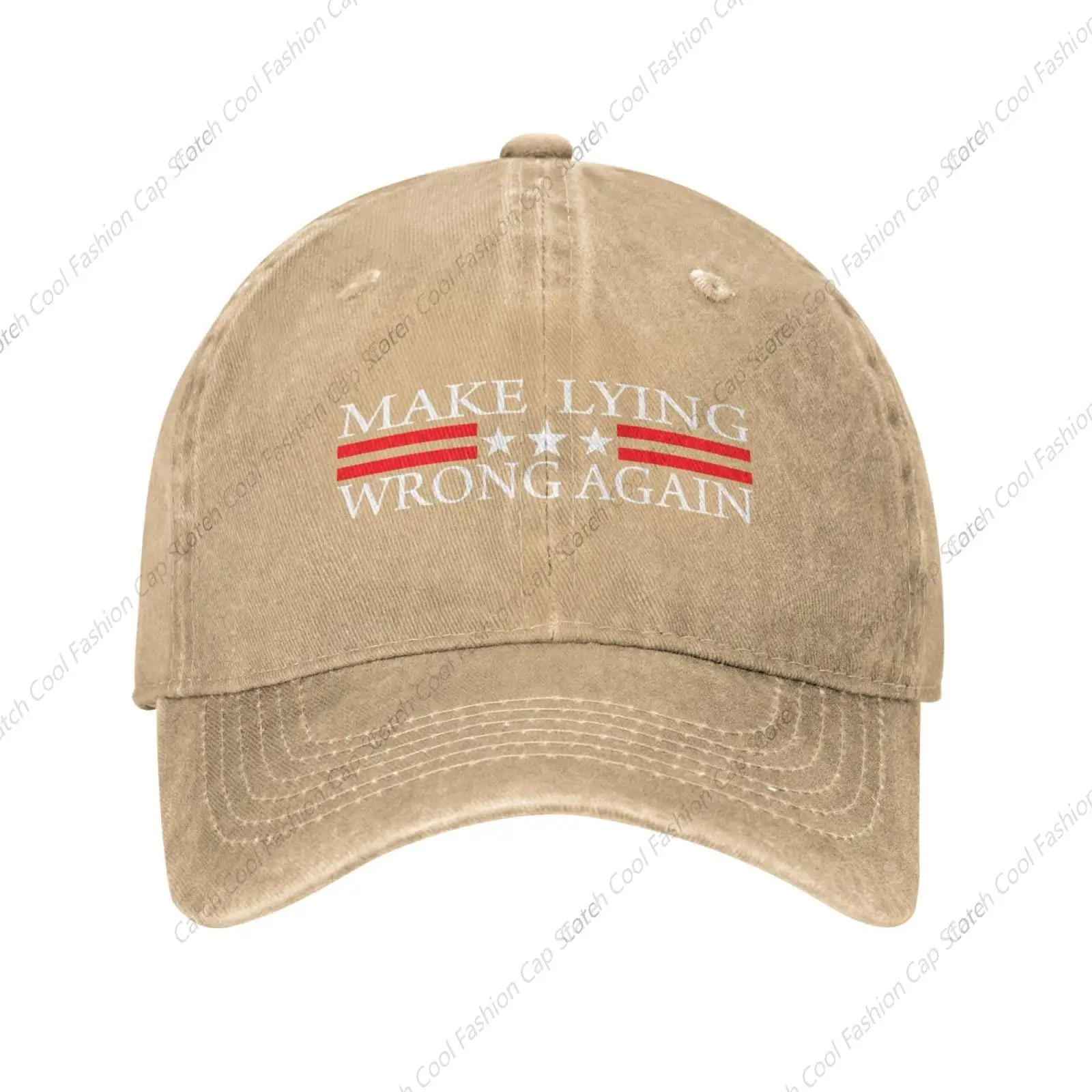 

Make Lying Wrong Again Baseball Cap for Men Women Vintage Trucker Denim Hat Washed Cotton Fashion Unisex Adjustable Sports