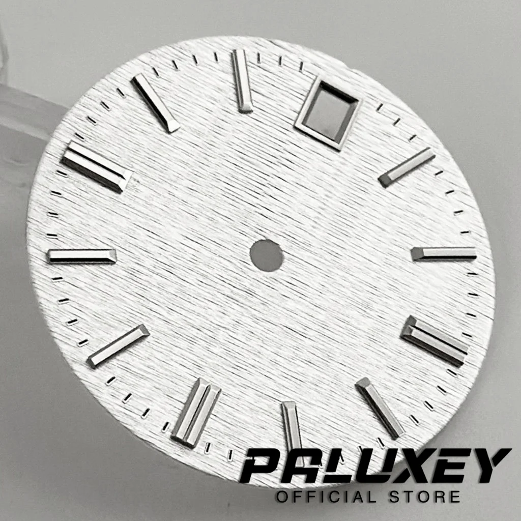 GS 28.5 مللي متر NH35 ساعة الطلب تعديل ساعة ميكانيكية الجليد شلال عديم الكلمات NH35 NH36 حركة سطح الغوص ساعة الوجه