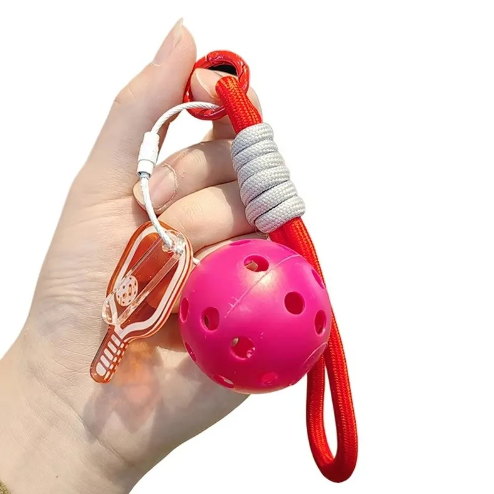 New Acrylic Pickleball Paddle Keychain Detachable with Lanyard Pickleball Key Ring Pickleball Racket Pendant Bag Accessories