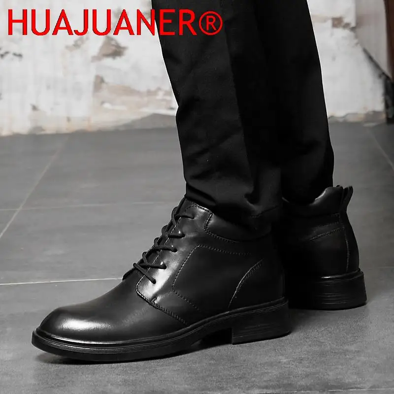 2026 Classic Comfortable Luxury Brand Motorcycle for Men Shoes Leather Ankle Winter Boots Comfortable Men Boots view 6