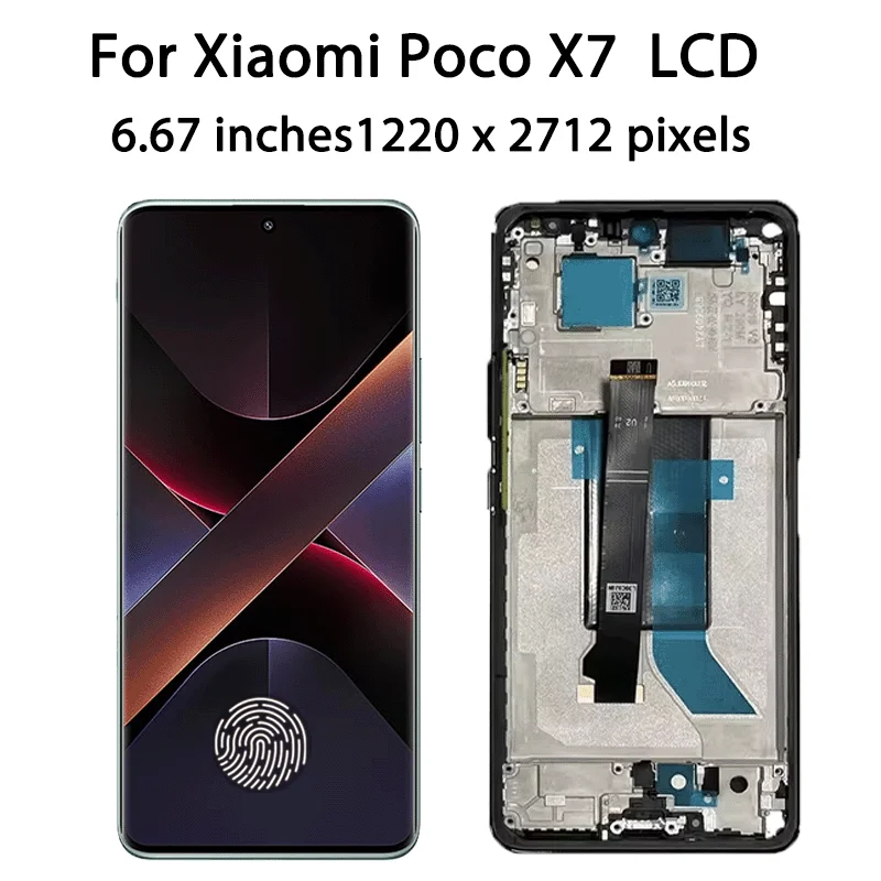 6.67''AMOLED For Xiaomi Poco X7 24095PCADG Display Touch Screen