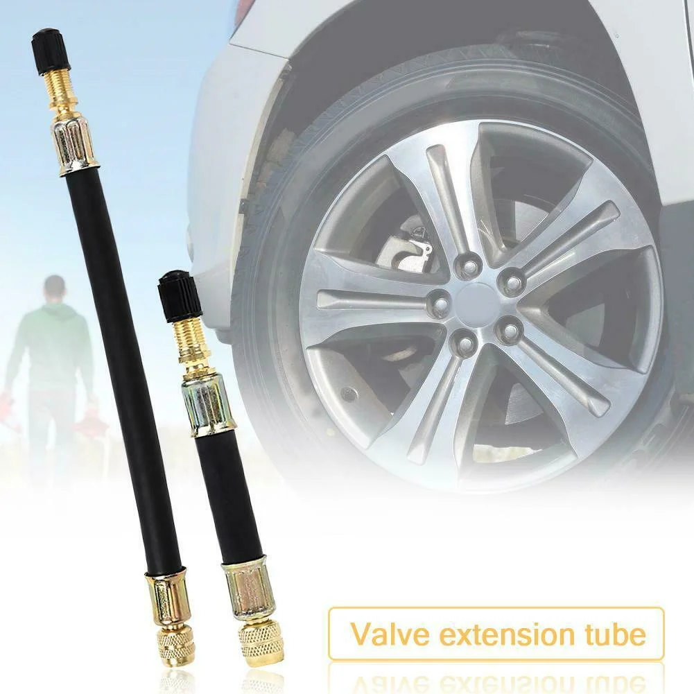 Tire Cap Tire Valve Extension Car Accessories Car Valve Flexible Rubber Hose Wheel Stem Tire Extension 100% Brand New