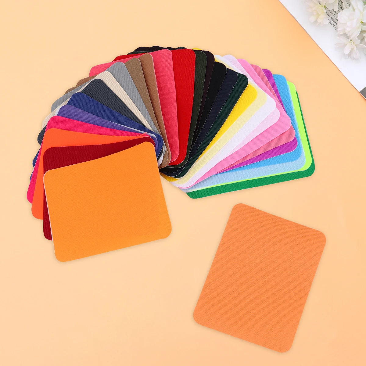 

1 Set 29 Colors Iron-On Patches Denim Fabric Repair Patch Diy Clothes Decor Rectangular Soft Durable Fabric For Jeans Hats Bags