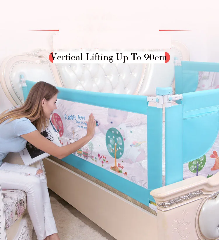 Wholesale Factory Price Baby anti-fall Child Safety Door Bar 1.9m vertical lift baby bed Indoor Fence For Kids