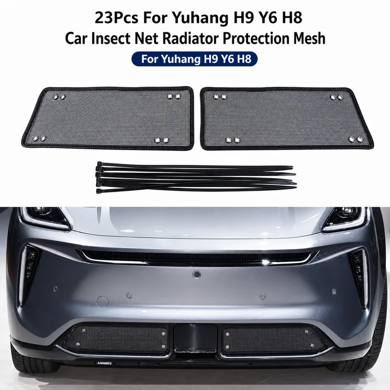 23Pcs For Yuhang H9 Y6 H8 Car Insect Net Radiator Protection Mesh Dustproof Rodent Barrier Cover Filter