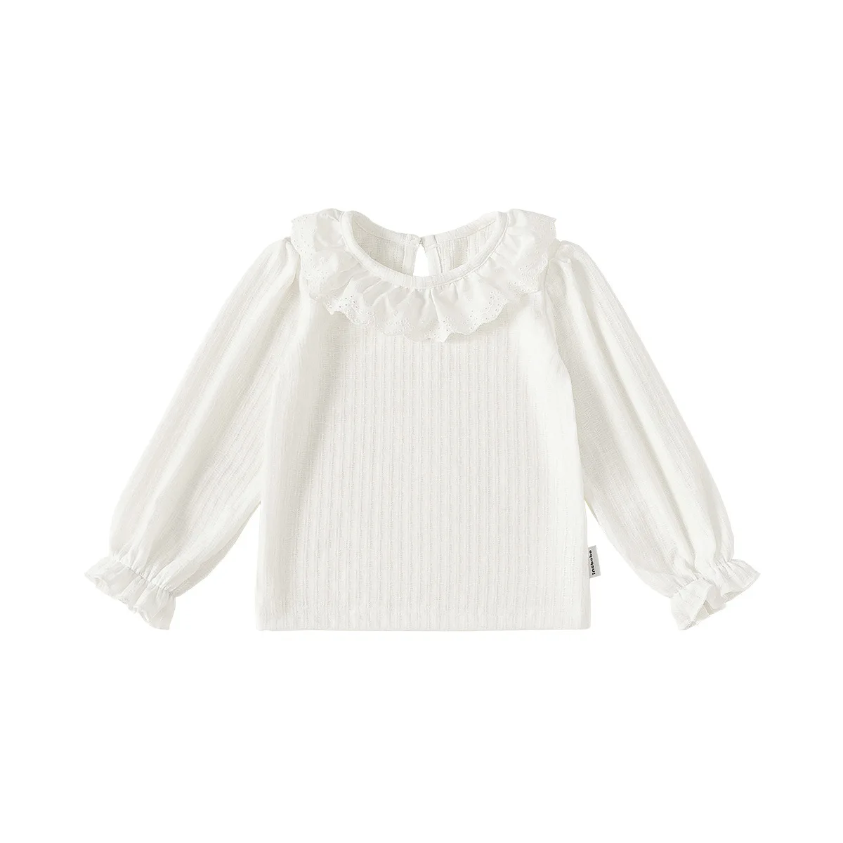 T-shirt New Girl's Shirt with Ruffled Edges Children's Base Shirt Spring and Autumn Children's Versatile Long Sleeve