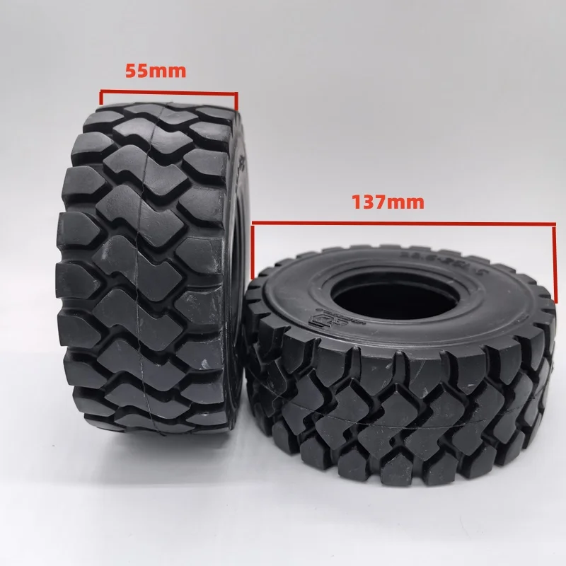 JDM-82 Forklift Engineering Vehicle Tire 137mml Loader Model For Lesu Tamiya KABOLITE Truck DIY Accessory Toy Rc Accessories