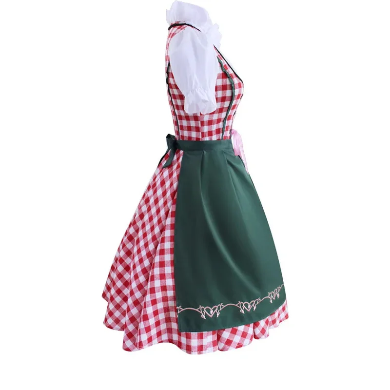 Disfraz Tradicional Alemán de Oktoberfest para Mujer, Uniforme de Camarera de Cervecería, Vestido de Halloween con Delantal, Cosplay, Fiesta, Baviera, Heidi Dirndl