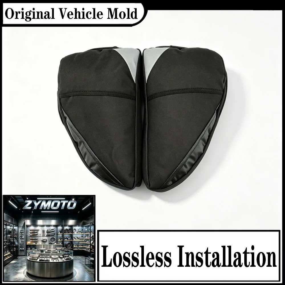 FOR Honda CRF1000L Africa Twin Adventure Sports 2016-2020 Crash Bar Tool Bag Pair Canvas Black