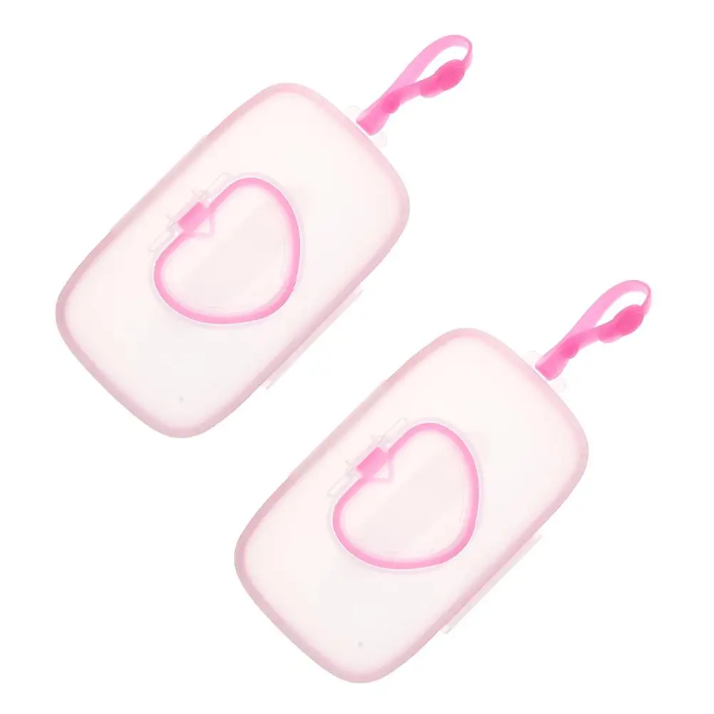 

2PCS Baby Wipes Box Portable Travel Wet Tissue Case Stroller Hanging Container Outdoor Use Lightweight Storage Solution