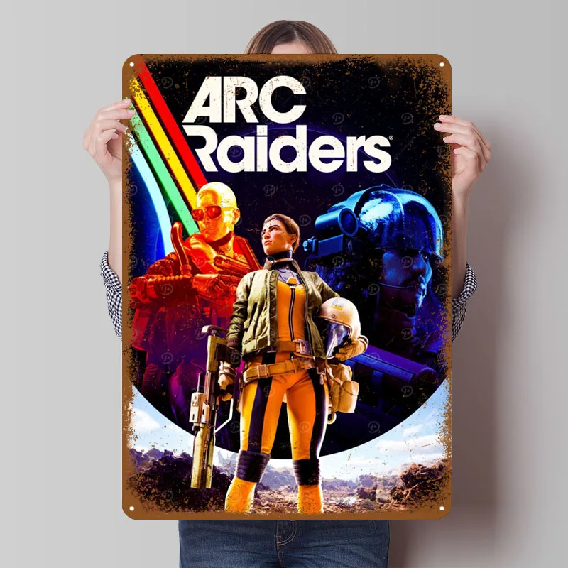 Arc Raiders Game Metal Signs Gaming and Fantasy Poster Garage