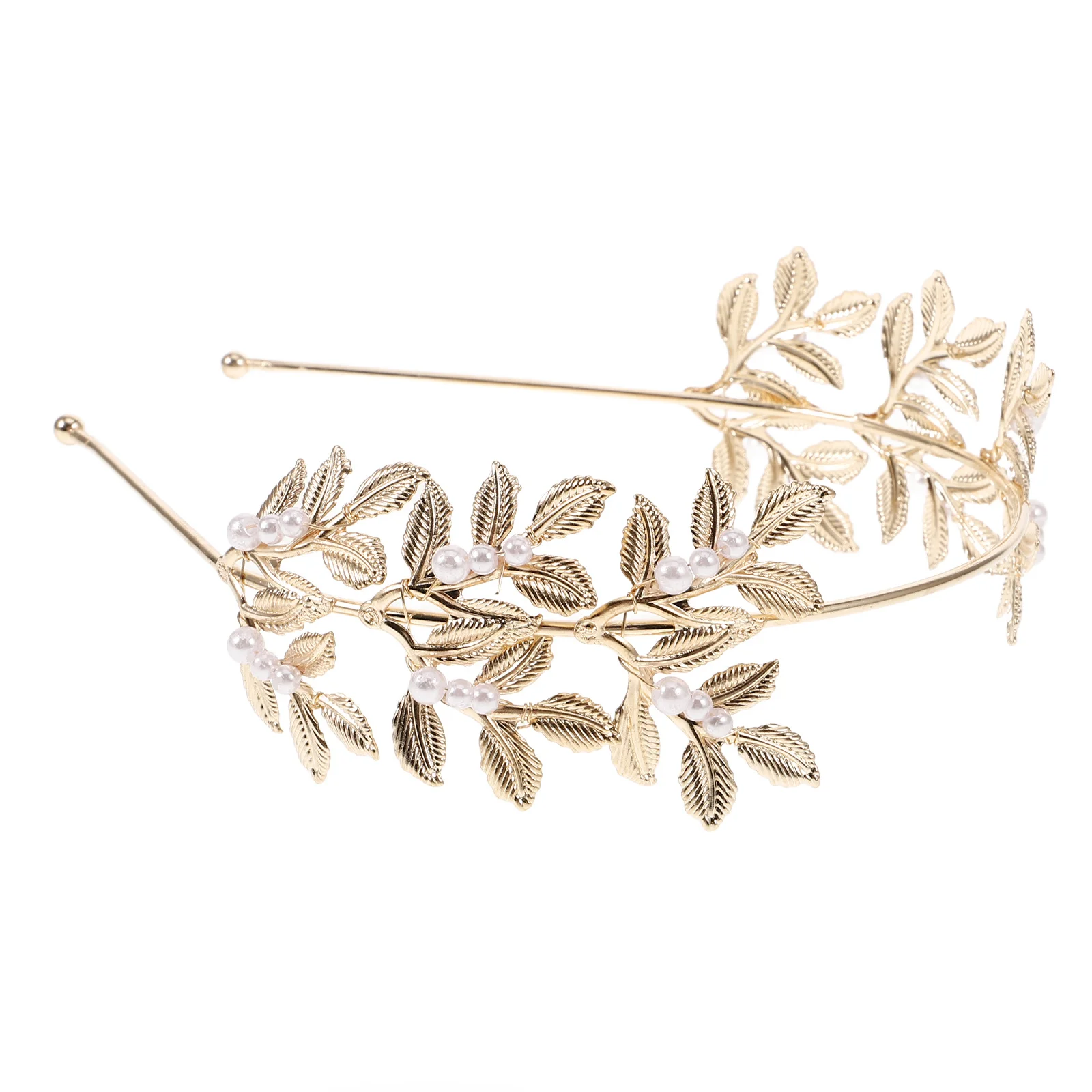

Нежная жемчужная свадебная повязка для волос с искусственным жемчужным листом, повязка на голову для свадебной вечеринки, украшение для волос, женский обруч для волос, металлическая повязка на голову с листьями