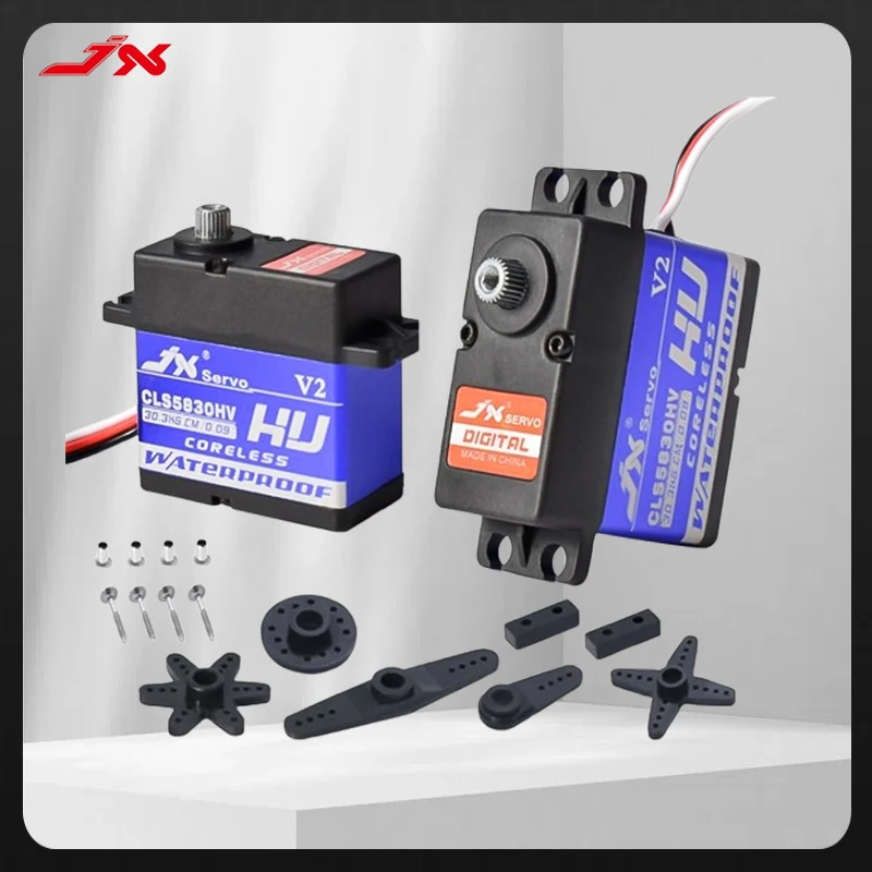 

JX CLS5830HV 30 кг 6-8,4 В Высоковольтный металлический механизм Водонепроницаемый цифровой сервопривод для 1/10 RedCat HPI Baja 1/8 RC автомобильный гусеничный аксессуар