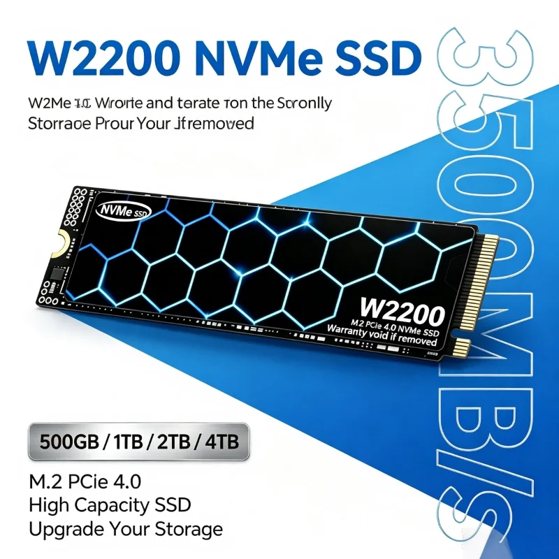 W2200 M.2 PCIe 4.0 NVMe SSD 2TB 4TB 1TB 500GB 3500MB/s 2026 New Internal Solid State Hard Drive for Desktop Laptop PC Max Unit