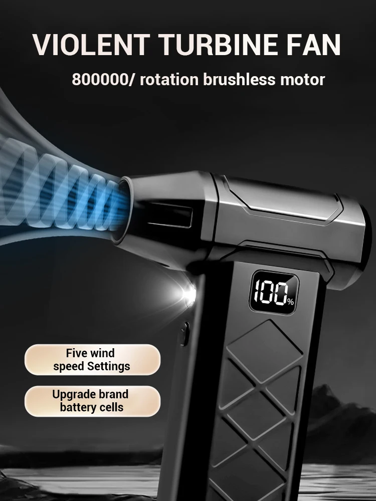 800000 دورة في الدقيقة فرش السيارات قوية منفاخ الغبار في الهواء الطلق منفضة الهواء منفاخ نوع-C قابلة للشحن منفاخ الهواء PC تنظيف مروحة تربو