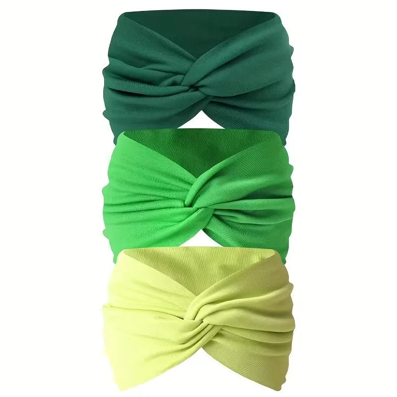 3 Stück breite Haarbänder für Damen, aus elastischem, einfarbigem Material, rutschfestes Haaraccessoire für Sport und Bewegung, vielseitiges Accessoire. – Detail 4