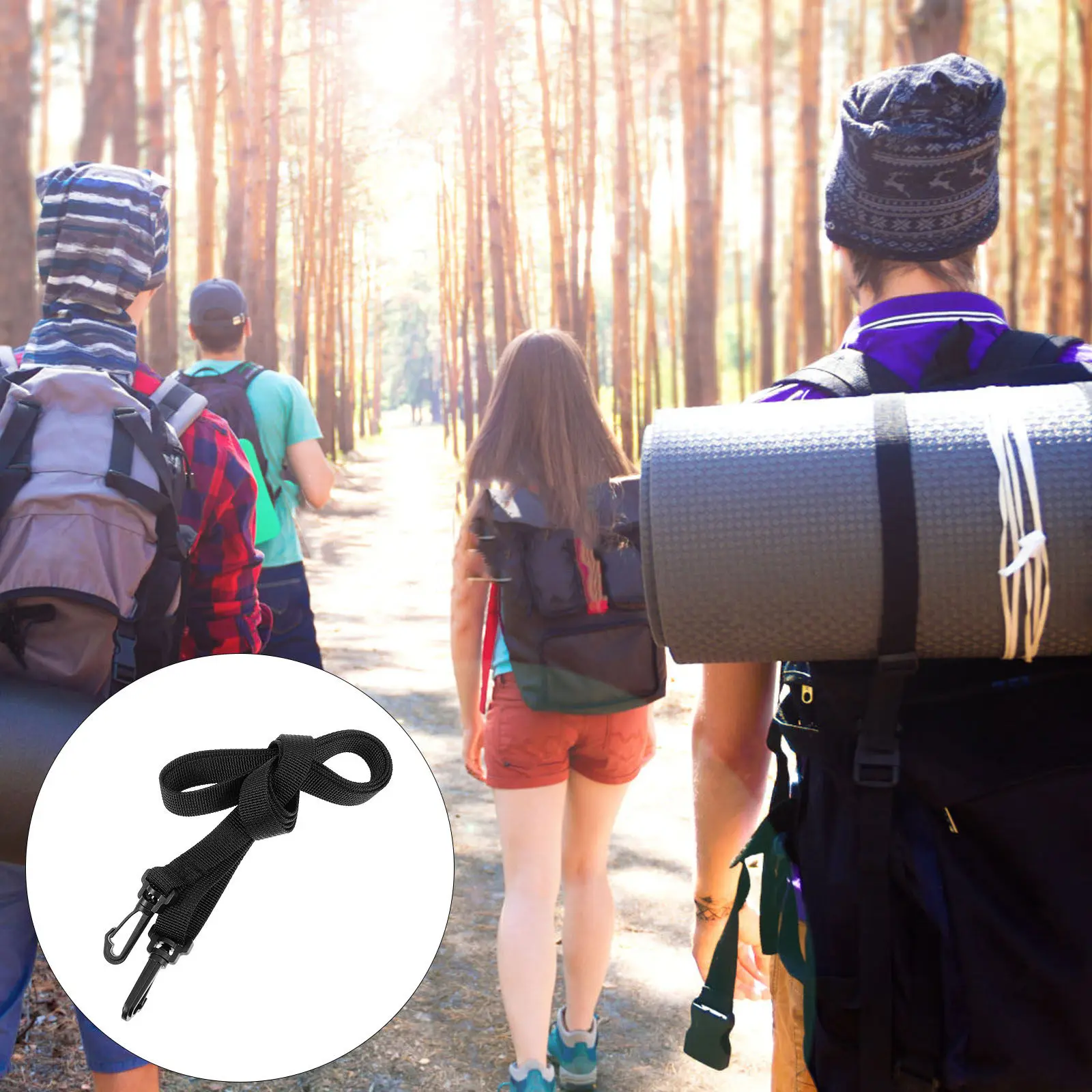 Universal Adjustable Backpack Shoulder Belt Thick Padded Comfortable Quick Release Harness for Hiking Camping Outdoor