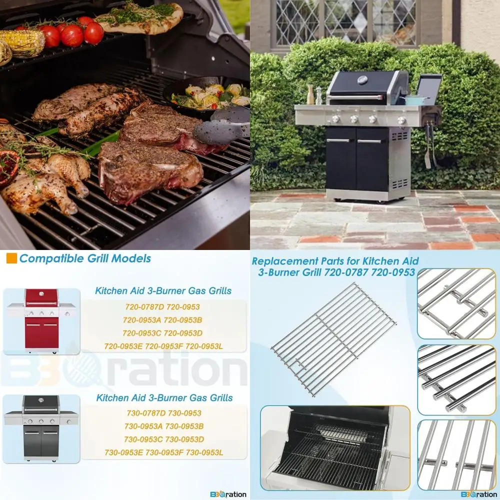 

Запасные части для решеток из нержавеющей стали для гриля, совместимые с моделями 720-0787D, 720-0953, 730-0787D