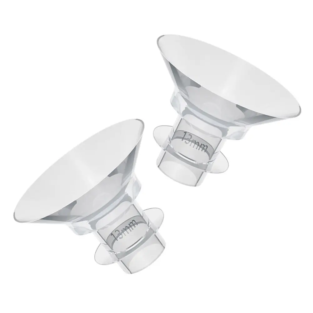 

2Pcs Breast Pump Flange Inserts Silicone Flexible Reusable Replacement Parts for Electric Wearable Breast Pump Accessories