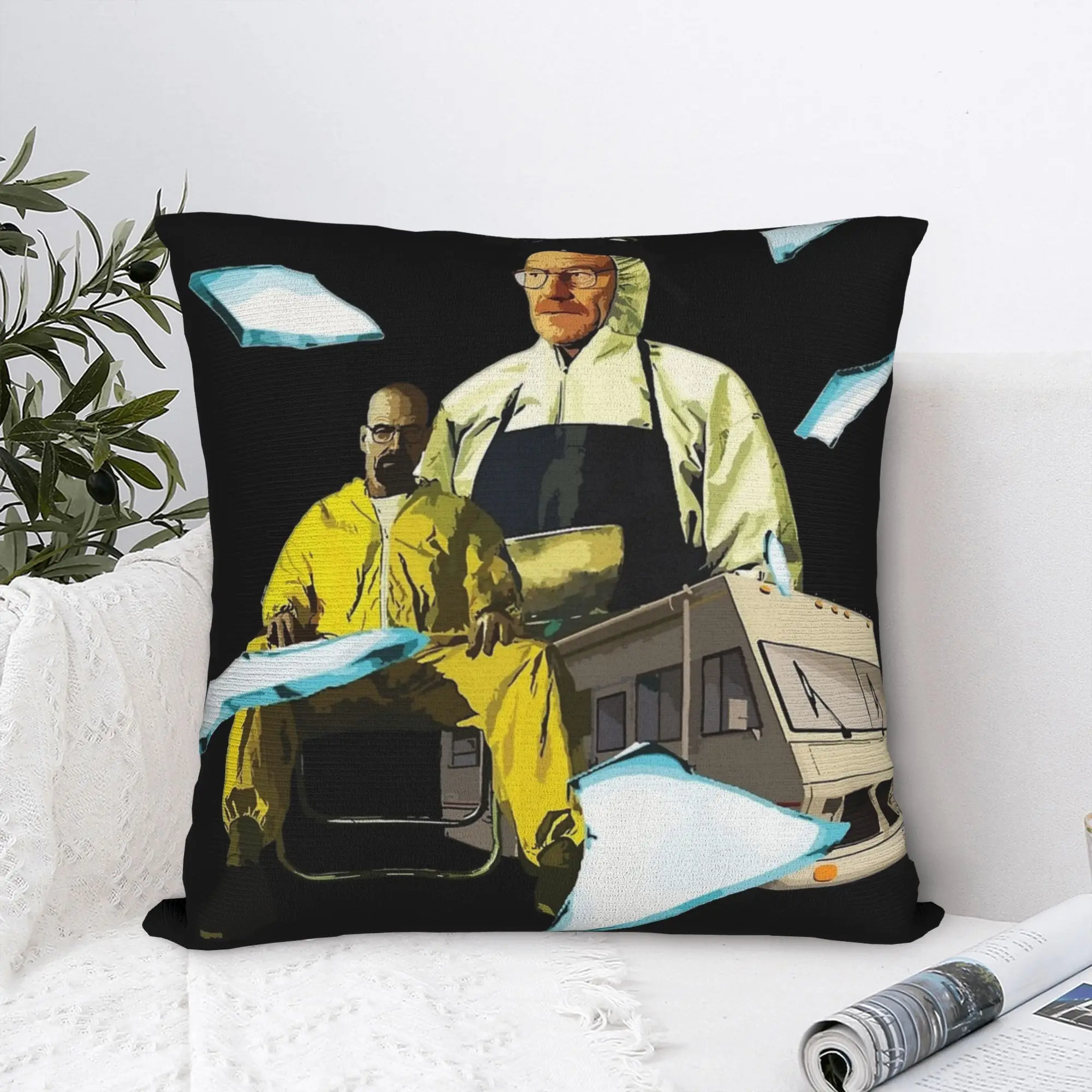 Walter White Square Pillowcases Polyester Home Breaking Bad Cushion Case Creative Home Decoration Throw Pillow Case 40*40