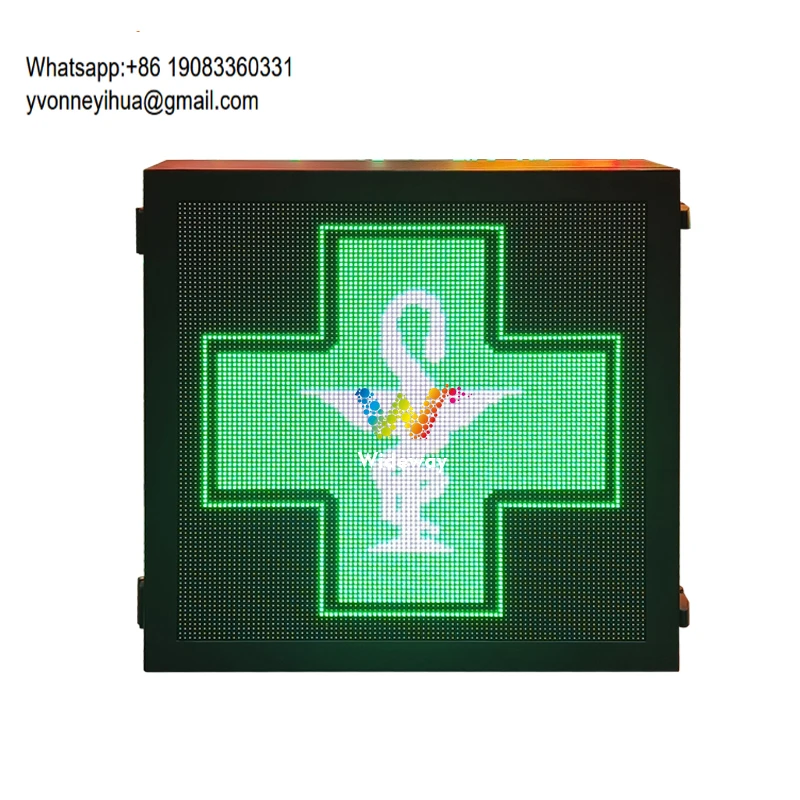 

Dual-Sided Outdoor Waterproof LED Cross Display OEM Pharmacy Sign For Outdoor Use