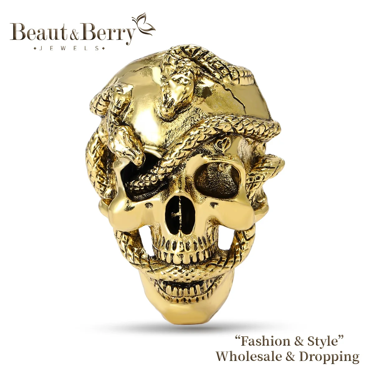 

Vintage Rhinestone Skull Brooches for Women Unisex Creative Pins Multi-color Available Casual Party Accessories Gifts
