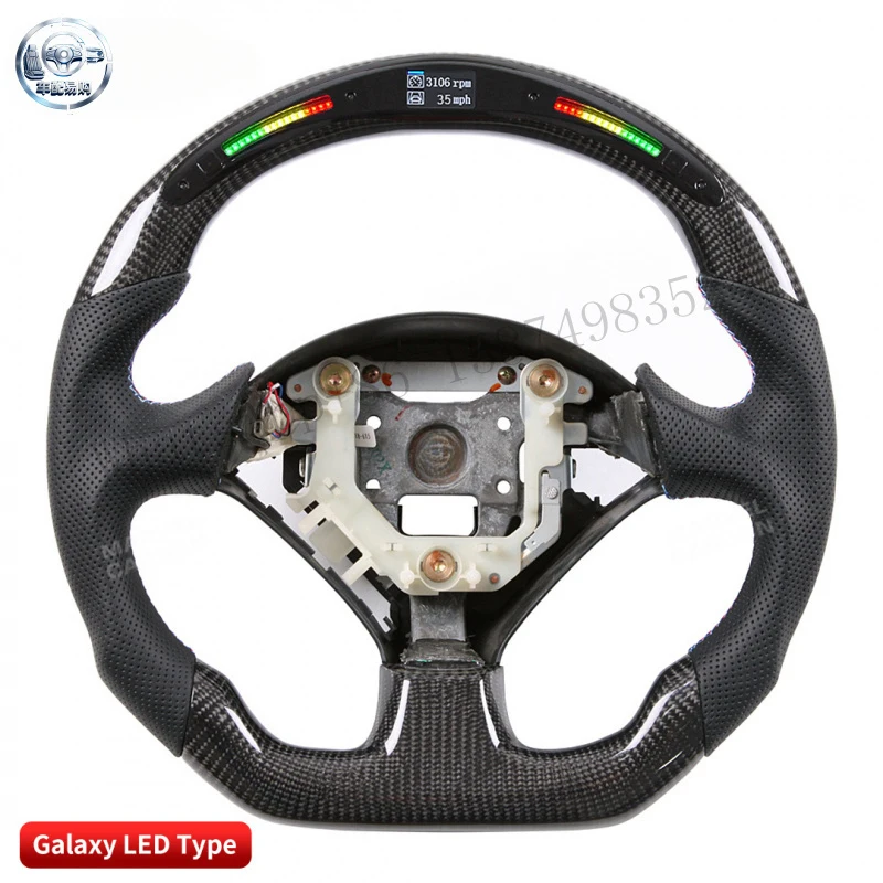 For Honda S2000 carbon fiber steering wheel with mobile controllable LED lights   racing night vision effec