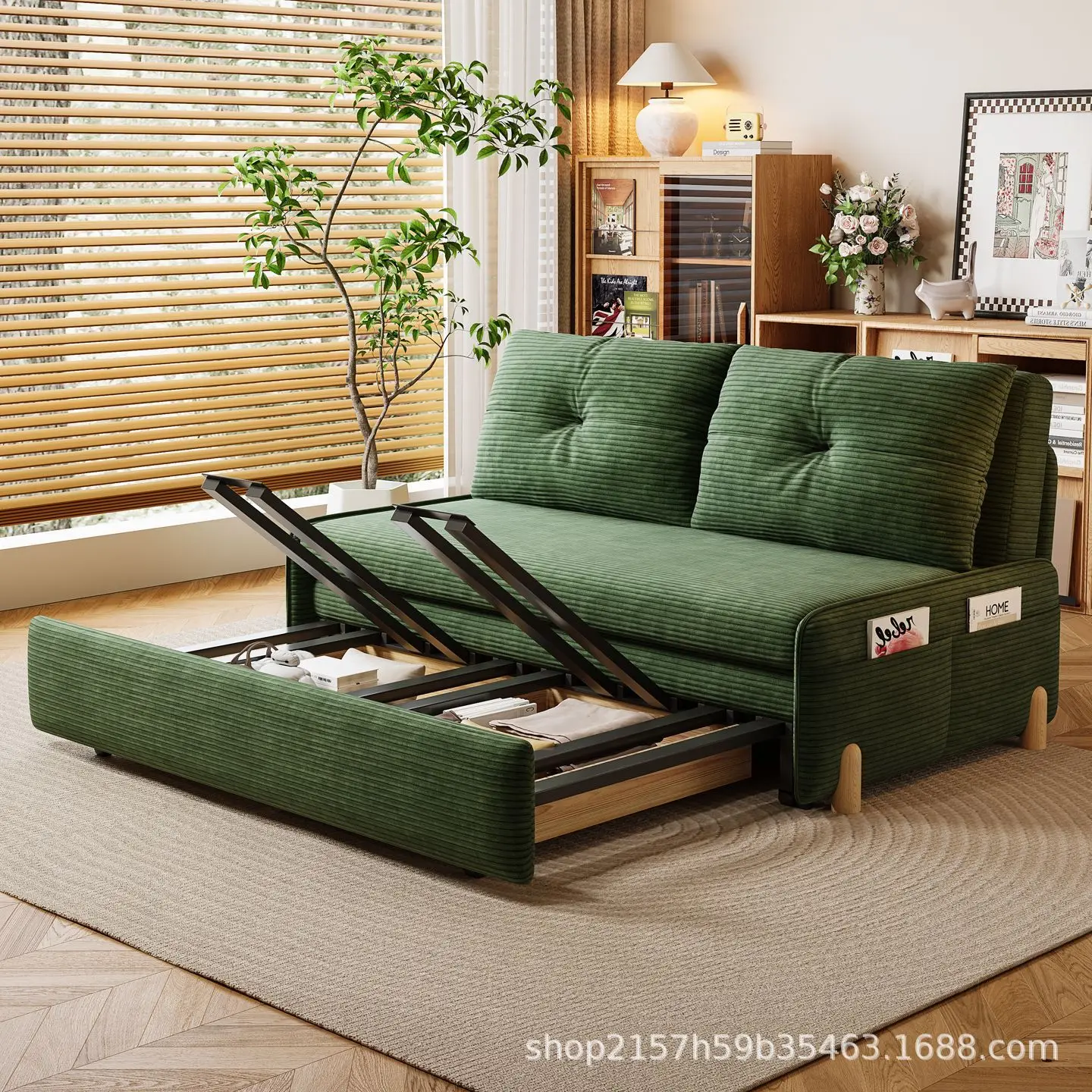 DSA sofa bed foldable dual-purpose small apartment living room multi-functional double single balcony retractable push-pull bed