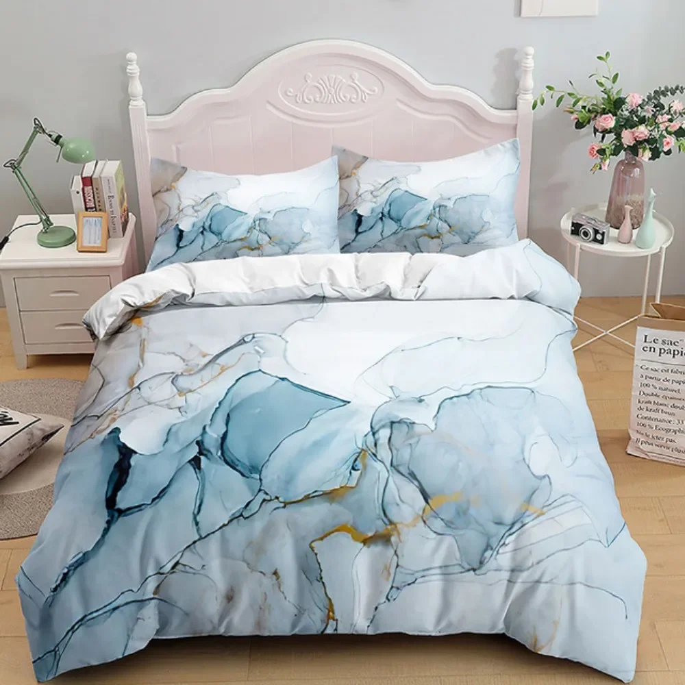 

Geometric Abstract Pattern Duvet Cover Set Marble Print Bedding Set Modern Abstract Style Modern Bedroom Decor King Single Size