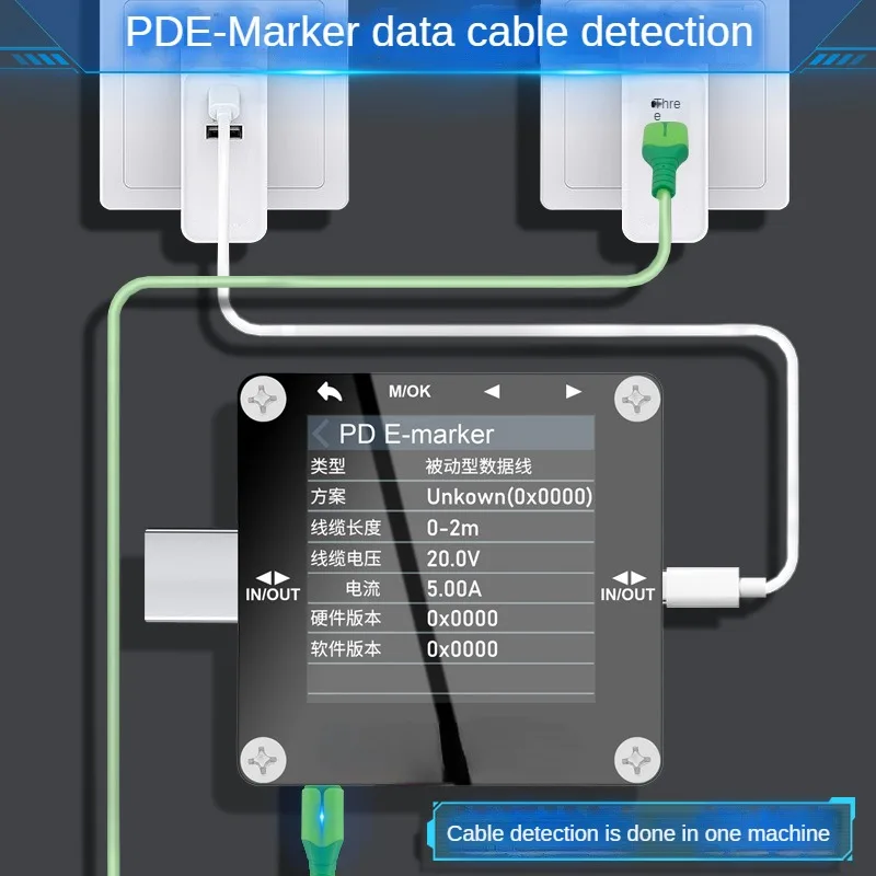 Type-C digital Voltmeter Ammeter usb tester QC/PD fast charging protocol decoy power detection