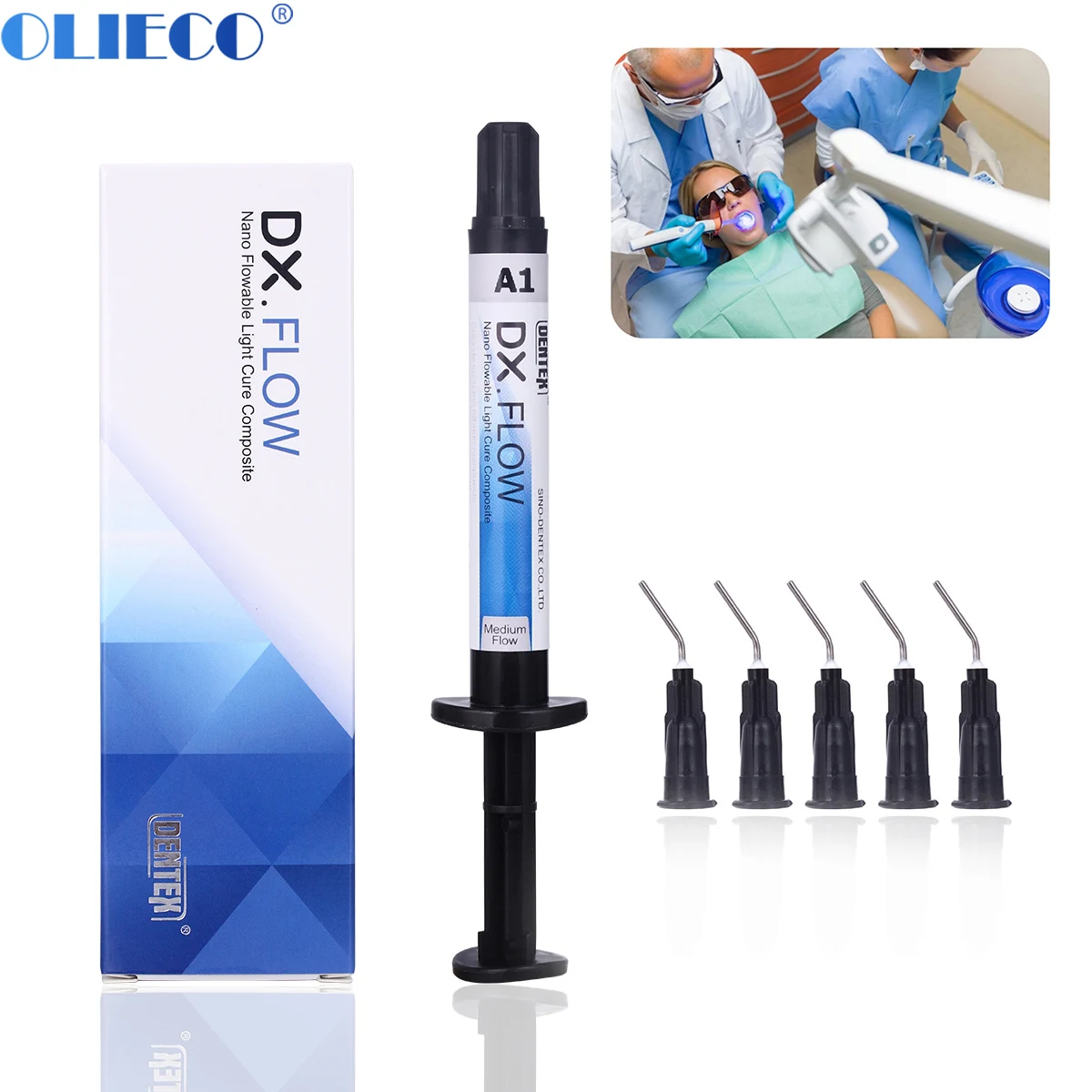 Dental Temporary Filling Material Light Curing Composite Resin DENTEX Flowable Light Cure Composite Dental