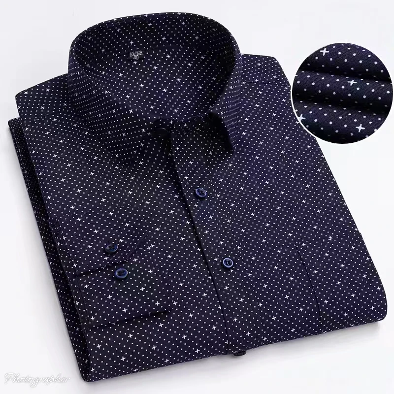 Men's Long Sleeve Shirt, High Quality Casual Shirt, Striped Print, All-Season Office Tie-In Blazer