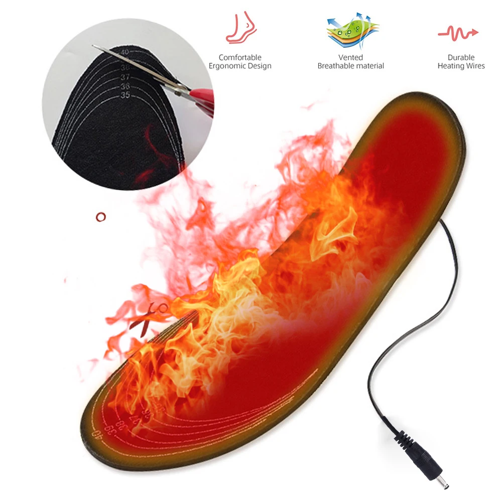 Foot Warmer USB Heated Insoles Pad Feet Warmer Pad Mat Winter Heating Insoles Winter Warm Heated Insoles USB Foot Heating Pad