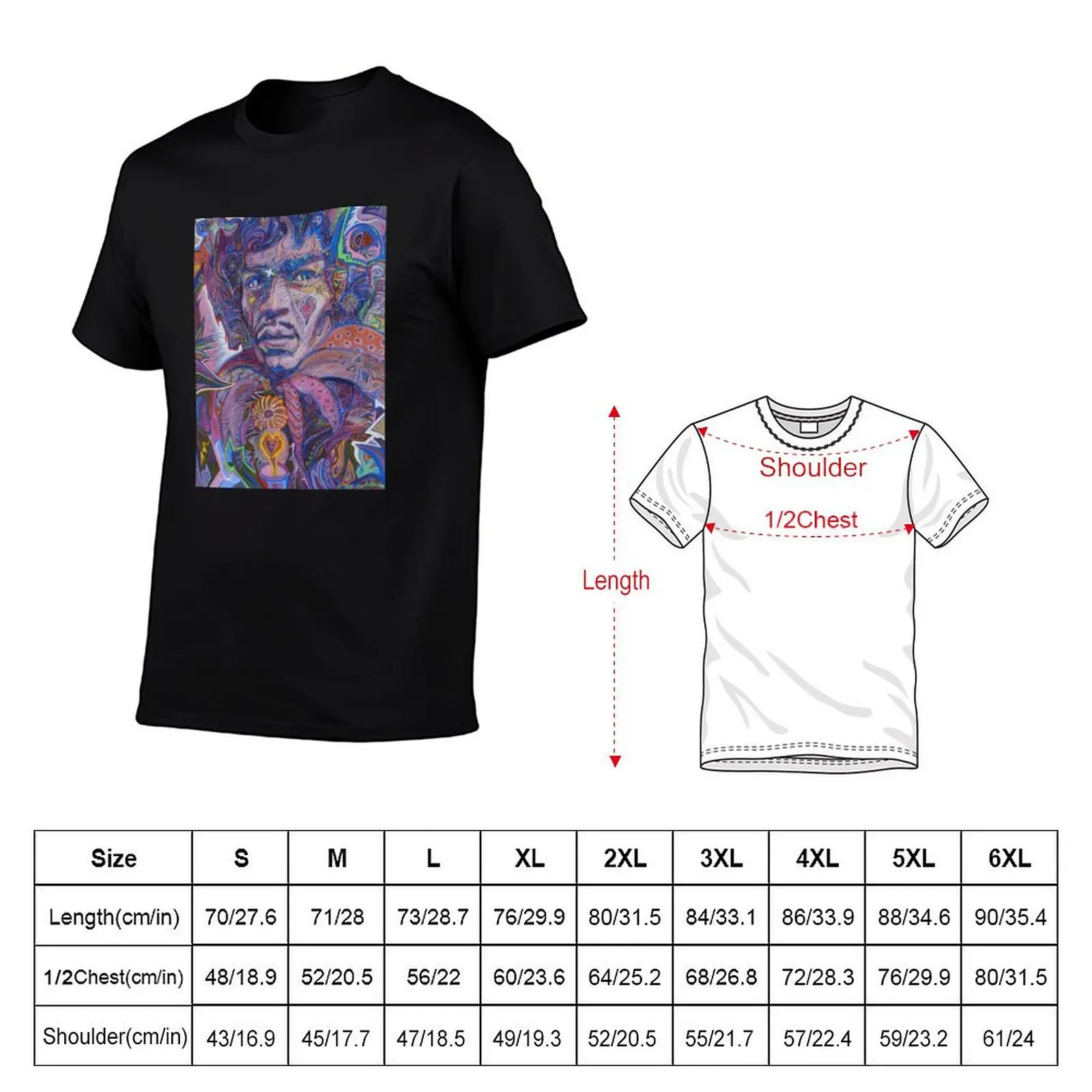 Psychedelic Haze Rock Portrait T-Shirt plus sizes graphics funny costumes vintage graphic tee shirts men graphic