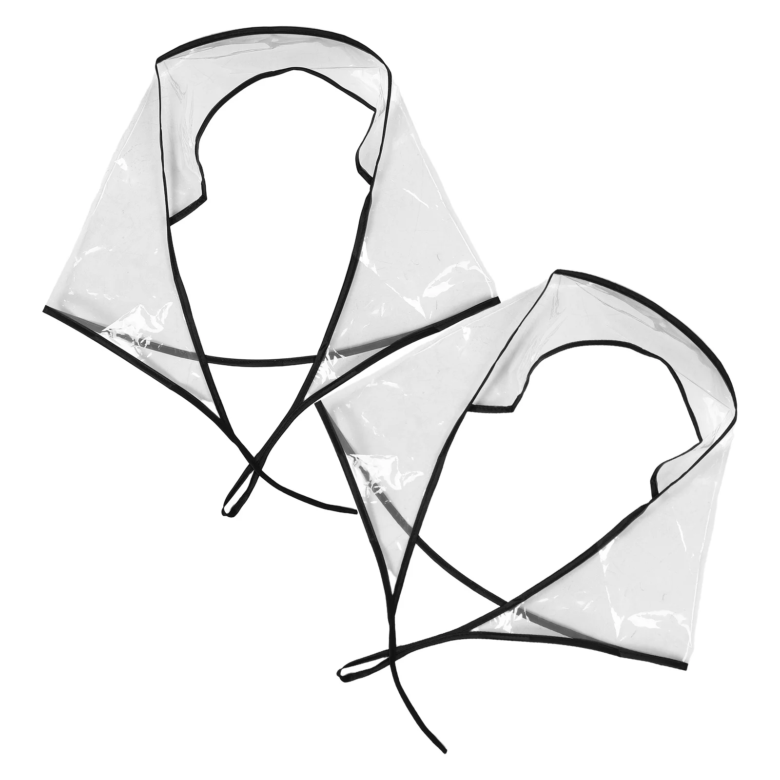 

2Pcs Clear Waterproof Hair Cap Rain Bonnet Plastic Hat Protector Travel Rain Accessories Rainy Days Hairstyle Guard