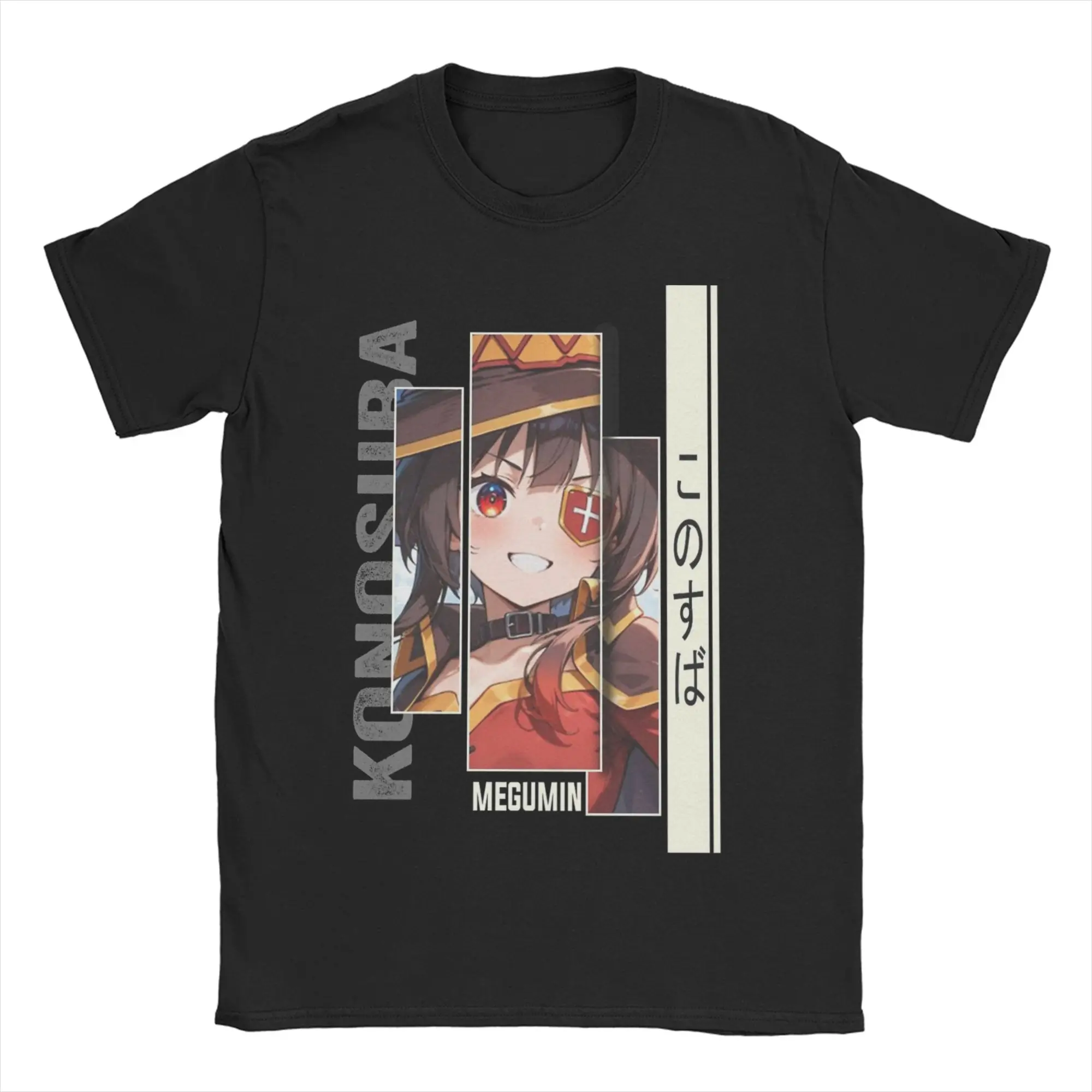 Men Women T-Shirt Megumin KonoSuba Cool 100% Cotton Tees Short Sleeve  T Shirt Crewneck Clothes Gift Idea