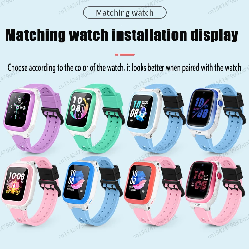 Suitable for Little Genius Phone Watch Z7S/Z65321/Z1S/Z3D/Z5pro/Z6A Soft Silicone Band D321/D1S/Q21A/Q1C/Q1R/Y0306 Replace Strap