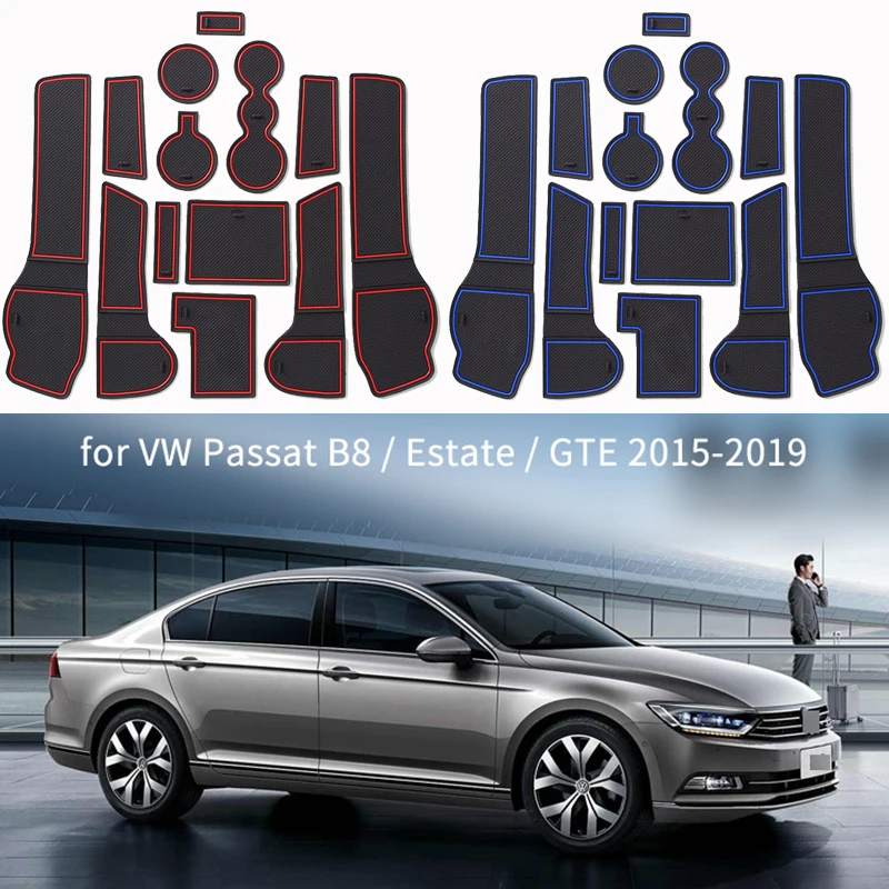 

Car Door Groove Mat For Volkswagen VW PASSAT B8 2015-2019 Door Slot Pads Modified Dust Pad Storage Pad Car Interior Accessorie