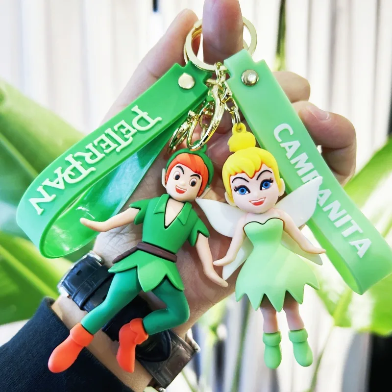 Anime Movie Peter Pan Keychains Car Key Chain Keyring Phone Bag Ornament Jewelry Decor Ornament Toys Doll Kids Birthday Gifts