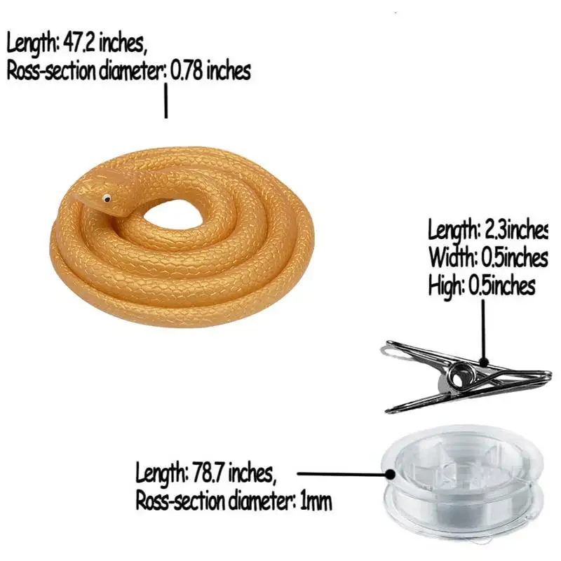 Jouet de farce serpent en Silicone avec Clip à ficelle, Kit de Gag de Golf réaliste, jouet de blagues pour enfants, adultes et hommes