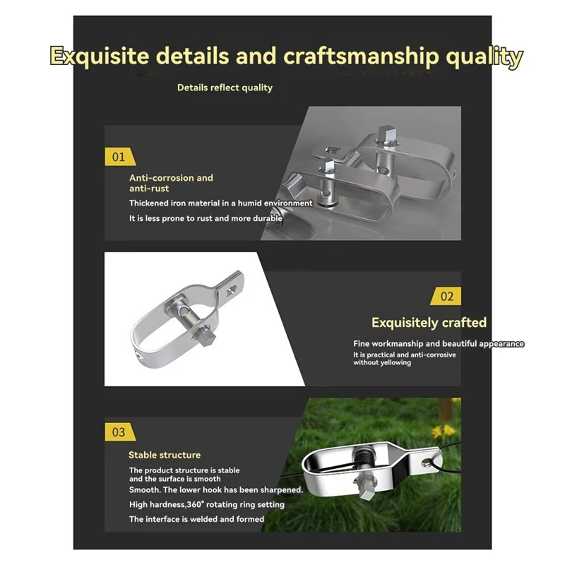 

ABKO-10 Pcs Electric Fence Tightener Barrier Fence Metal Cable Strainer Tool Wire Rope Tension Tensioner Heavy Duty Tightener