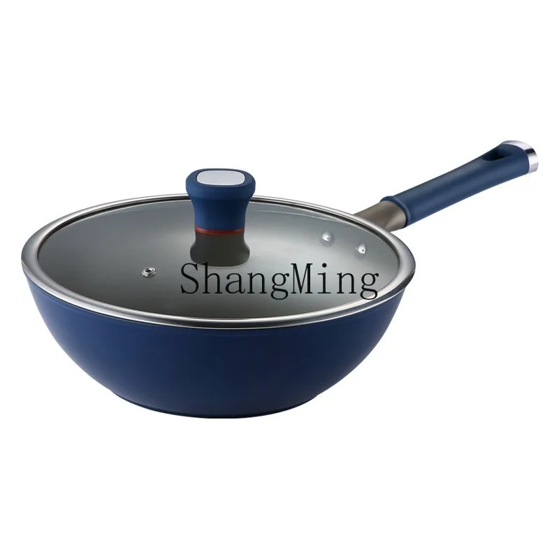 CL household health titanium wok 0 fluorine non-stick wok, high quality titanium wok composite bottom wok