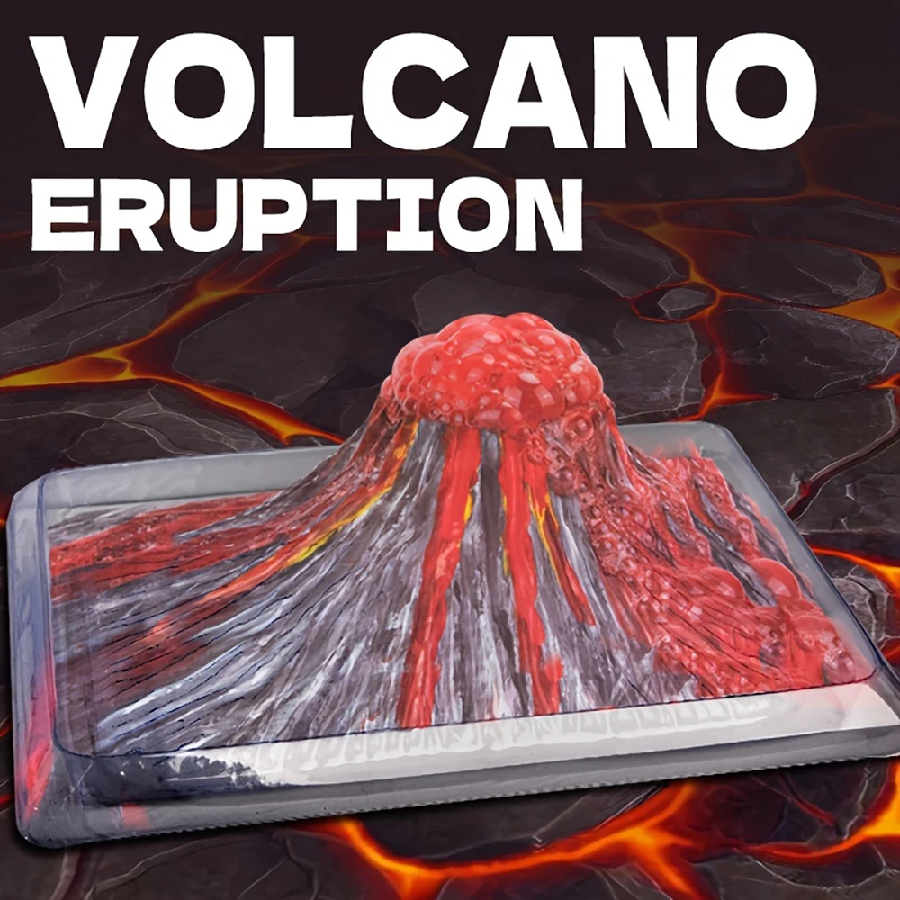 Creative Volcano Eruption Experiment Set DIY Painting Coloring Kit Child Popular science Toy,Birthday Gifts for boys and girls