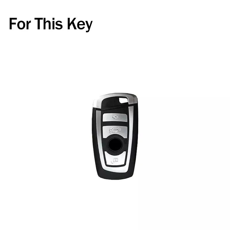 Zinc Alloy Leather Car Smart Key Fob Case Cover Holder Bag With Keychain For BMW 1 2 3 4 5 6 7 F10 F20 F30 X3 X4 M2 M3 M4 M5 M6