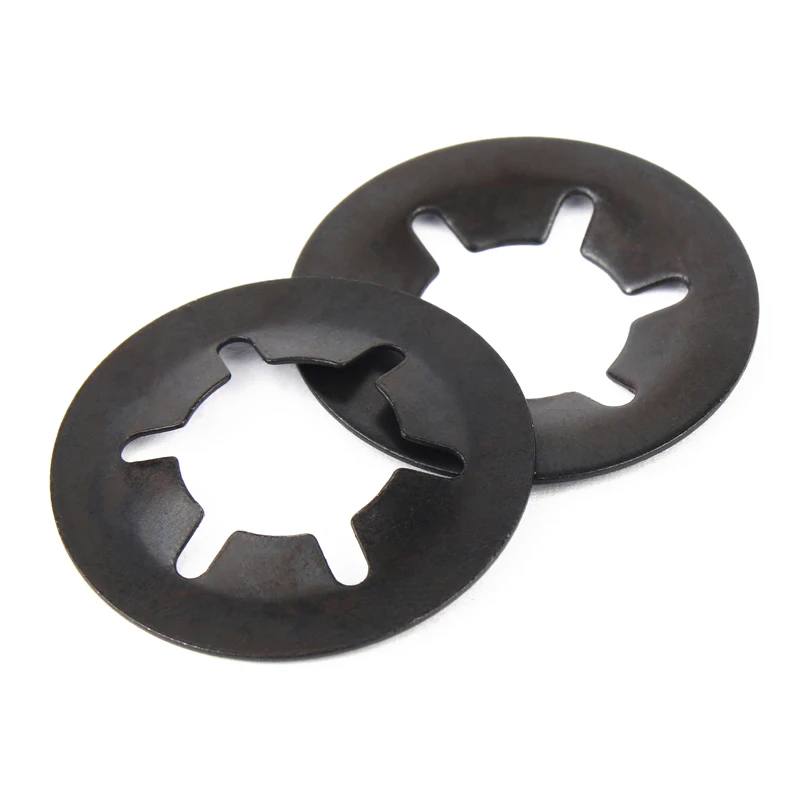 260Pcs M3 M4 M5 M6 M8 M10 M12 Push-on Locking Washers Star Nut Metal Quick Speed Star Nut Locking Fastener Assorted Kit