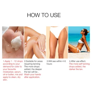 Auto-bronzeamento gotas Body Tanner, loção bronzeador sem sol, aparência natural, cuidados com a pele do corpo 8 principais vendas bronzeamento à jato - №8