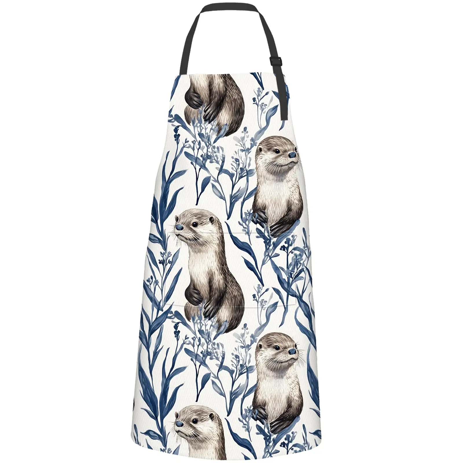 

Otter Apron,Oxford Fabric Adjustable Kitchen Apron Waterproof Heat Insulation Cooking Aprons for Adult,Ideal Gifts