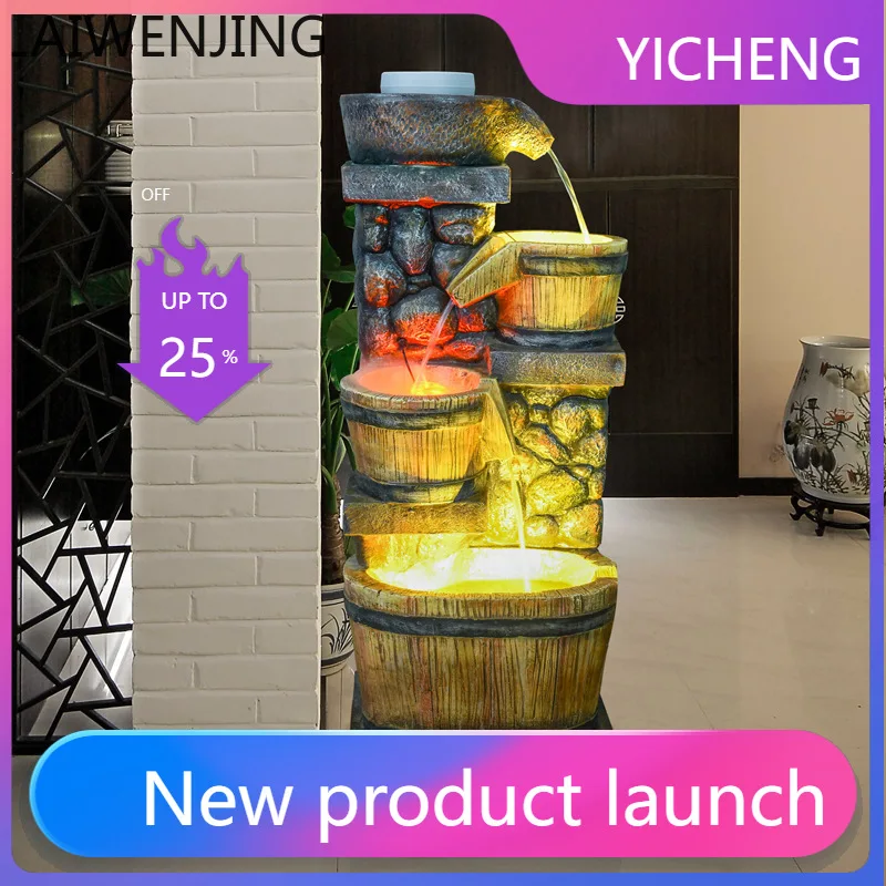 

LYY Feng Shui Wheel Rockery Fountain Fish Pond Tank Decorations Garden Ornaments