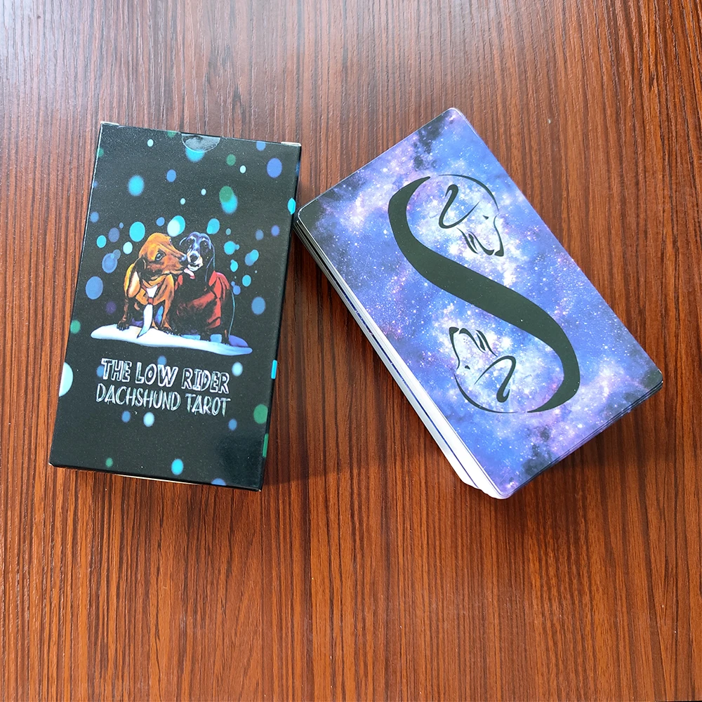 12x7cm The Low Rider Dachshund Divination Tarot Cards English Deck Fortune Telling Runes Divination Prophet Prophecy Toro