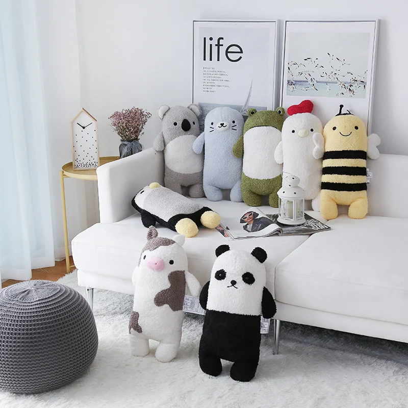 

Soft Loop Plush Cartoon Animlas Pillow Stand Koalas Bees Panda Frog Sea Lion Hug Throw Pillow Message Pillow Toy for Kids Birth